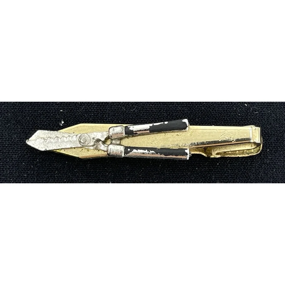 Vintage Craftsman Hedge Trimmer Tie Bar Clip Carpenter Tool Makes Chrome